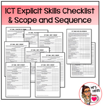 Preview of ICT Explicit Skills Checklist and Scope and Sequence