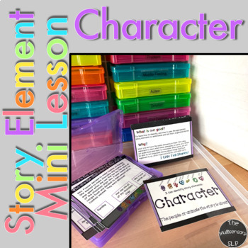 Preview of ID Character-Story Elements-Printable Task Cards-Deck 1/7