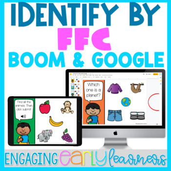 Preview of ID by FFC Task Cards | Boom Cards™ and Google Slides for PreK Preschool
