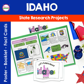 Preview of IDAHO US State History & Symbols Report - A US 50 States Research Project