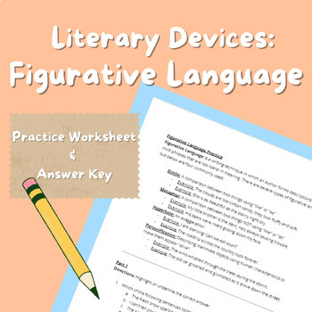 Preview of IDENTIFYING FIGURATIVE LANGUAGE: PRACTICE WORKSHEET