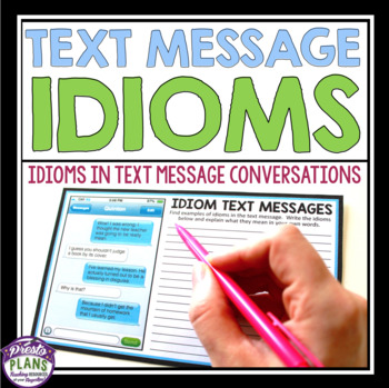 Preview of Idiom Activity - Idiom Text Messages Creative Assignments and Task Cards