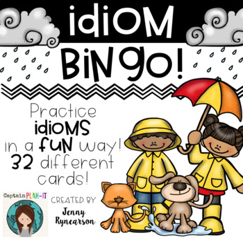 Preview of IDIOM BINGO! 32 different cards to practice idioms in a FUN way!