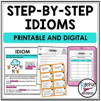 Preview of IDIOMS UNIT - FIGURATIVE LANGUAGE - PRINTABLE AND DIGITAL