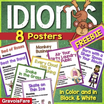 Preview of IDIOMS Freebie: 8 Posters and Mini-Posters