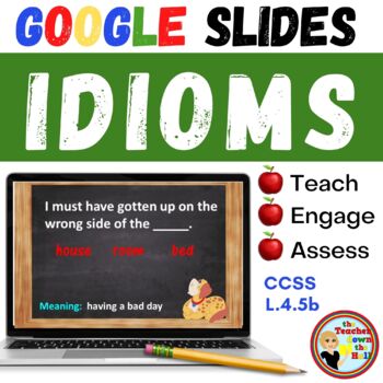 Preview of IDIOMS GOOGLE Slides - Digital Vocabulary Activity with Idiom Meanings
