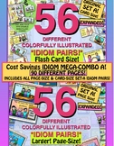 IDIOMS MEGA PACK COMBO! 52 PAGE-SIZE & 52 FLASH CARDS DOUB
