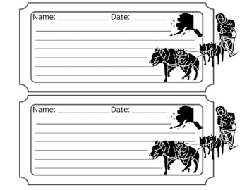 Preview of IDITAROD Exit Tickets