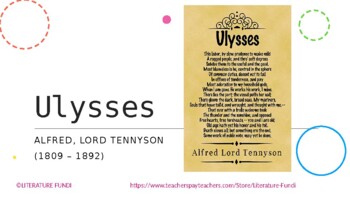 Preview of IEB Poetry 2020-2022: PowerPoint  - Ulysses