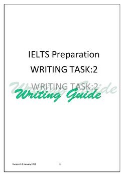 Preview of IELTS Writing Task 2 Templates, Vocabulary and Grammar