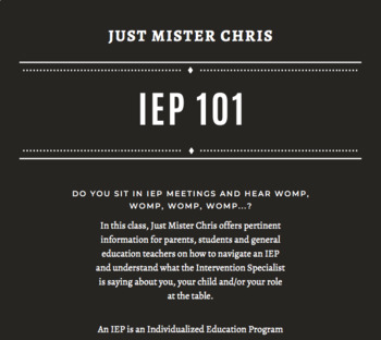 Preview of IEP 101: Section 5 for Families and Fellow Teachers