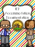 IEP & 504 Accommodations Documentation Log
