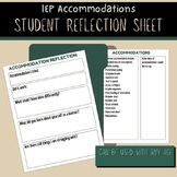 Enhance Learning with Accommodations: Student Reflection Sheet