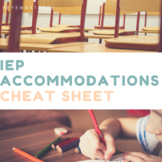 IEP Accommodations Cheat Sheet