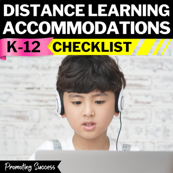 Preview of Distance Learning Accommodations IEP Special Education Resources Homebound