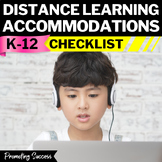 Distance Learning Accommodations IEP Special Education Res