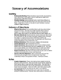 IEP Accommodations Glossary