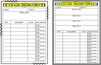 Preview of IEP Annual Goals and Objectives Tracking Sheets!