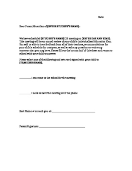 29+ Iep Letter Template