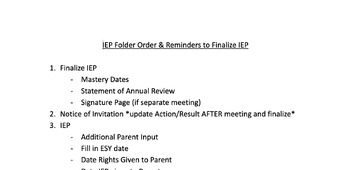 Preview of IEP Annual Review Reminders