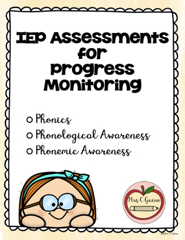 IEP Assessments for Progress Monitoring | Special Education | Reading ...