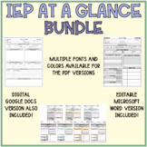 IEP At A Glance - BUNDLE - Digital, PDF, Editable