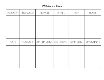 Preview of IEP Calendar
