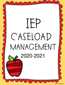 IEP Caseload Binder Cover by School and Sunshine | TPT