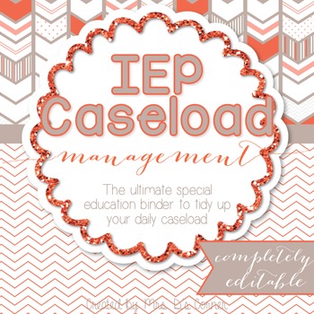 Preview of The Ultimate Special Education Binder - Chevron {editable} IEP Binder
