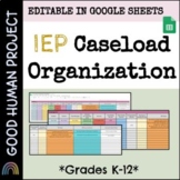 IEP Caseload Organization Form | Google Sheets | Editable 