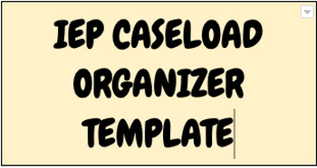 Preview of IEP Caseload Snapshot - Template
