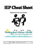 IEP Cheat Sheet