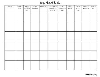 Preview of IEP Checklist