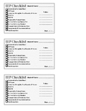 IEP Checklist Sticky Note Templates 3x5 for Special Educators