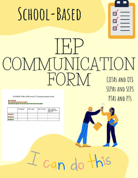 Preview of IEP Communication Form (FREE)