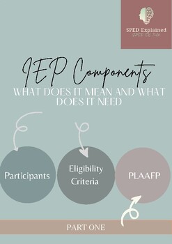 Preview of IEP Components