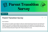 IEP Comprehensive Parent Transition Survey Google Form - E