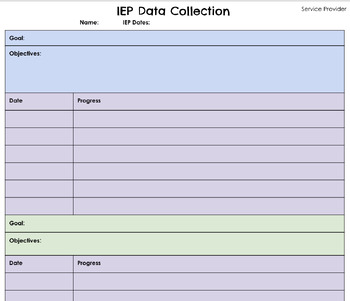 Preview of IEP Data Collection