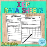 IEP Data Collection Goal Tracking Editable Sheets