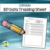 Editable IEP Data Tracking Sheet