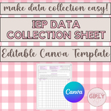 IEP Data Collection Sheet, SLP Data Collection, Speech The