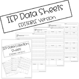 IEP Data Collection Sheets (Editable)