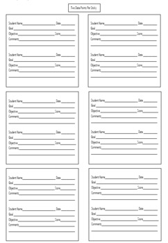 IEP Data Collection Sticky Note Template by Miss Walter | TPT