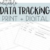 IEP Data Tracking Sheet - Editable, Progress Monitoring