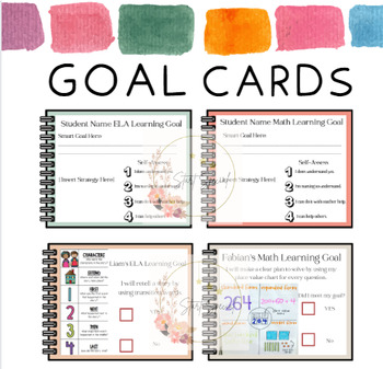 Preview of IEP Data Tracking- Student Self-Evaluating Goal Cards