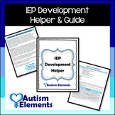 IEP Development Helper- IEP Writing Guide- SPED & Autism R