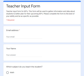 Preview of IEP Digital Forms