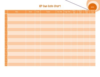 Preview of IEP Due Date Chart