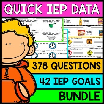 Preview of IEP Goal Assessments - PRINT & GO - Special Education - Life Skills - BUNDLE
