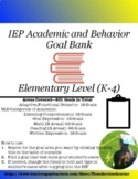 IEP Goal Bank-For Special Education Teachers-201 Goals